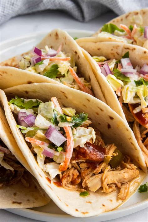 jonate|Alabama BBQ Chicken Tacos featuring all the fixings you